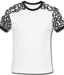 Oodles Ringer T- black and white