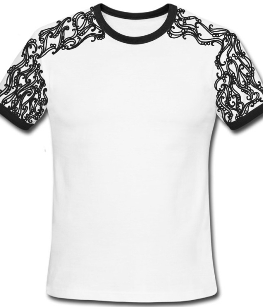 Oodles Ringer T- black and white