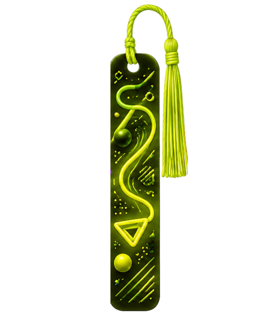 Neon Yellow Graphic Bookmark