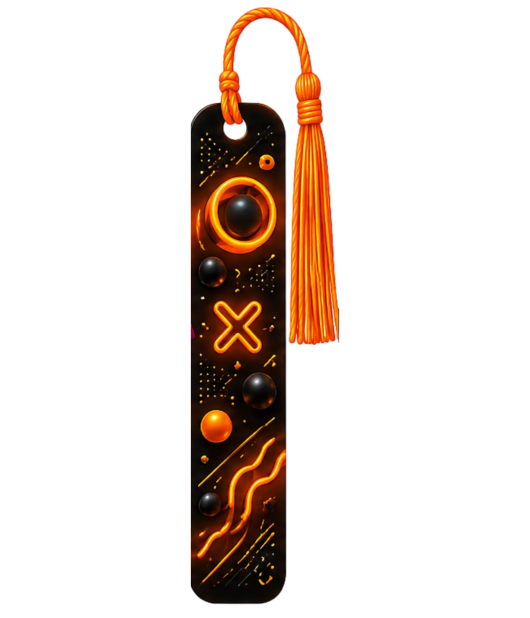 Neon Orange Graphic Bookmark