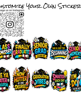 Senior Class Graduation Graphic Stickers