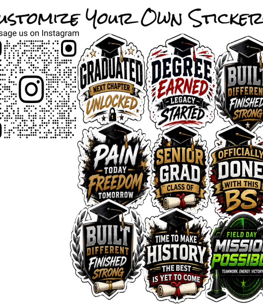 Senior Class Graduation Graphic Stickers